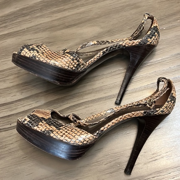 STAURT WEITZMAN PYTHON SLINGBACK HEELS 8 - Picture 11 of 16